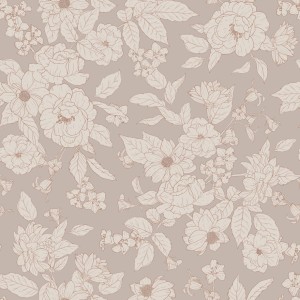 DEKORILLO - TAPETA RETRO GARDEN BRUDNY RÓŻ