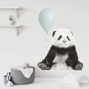 DEKORILLO - NAKLEJKA MIŚ PANDA Z MIĘTOWYM BALONEM