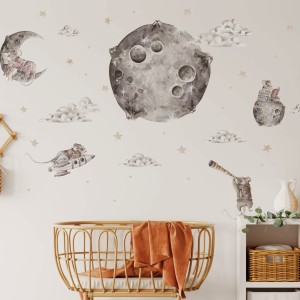 DEKORILLO - ZESTAW NAKLEJEK COSMIC LITTLE MOUSE