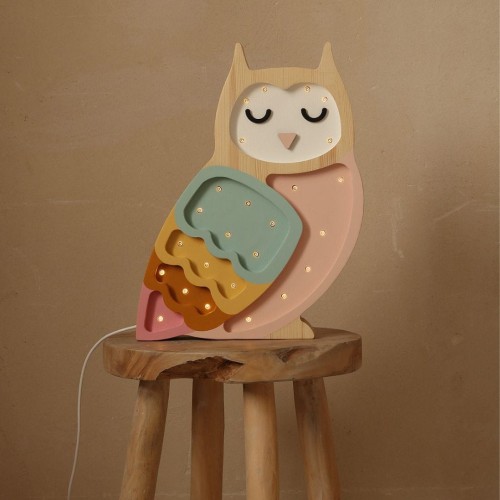 lampka sowa retro rainbow