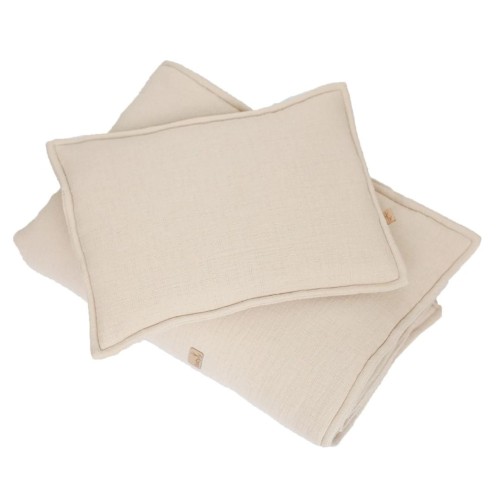 bezowa muslinowa posciel niemowleca