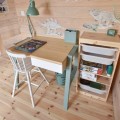 dziecięce drewniane biurko z regulacją wysokości