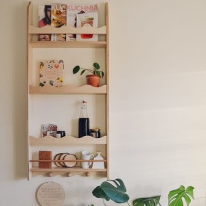 WAMM COSY ROOM - PÓŁKA WISZĄCA FALBANKA NATURAL