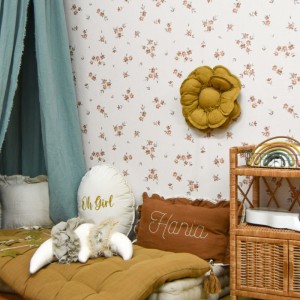 DEKORILLO - TAPETA DLA DZIEWCZYNKI DROBNE KWIATKI RETRO FLOWERS