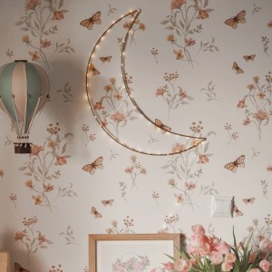 DEKORILLO - TAPETA DZIECIĘCA W KWIATY I MOTYLKI