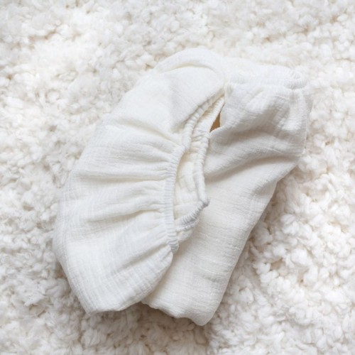 Prześcieradło dla dziecka mleczna biel