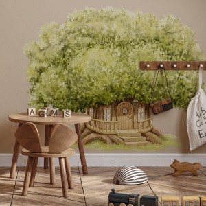 YOKO DESIGN - NAKLEJKA DOMEK DRZEWO DK473