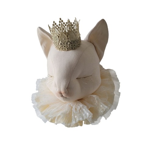 kot lniany na sciane dekoracja do pokoju dziecka