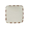 Pufa Vichy Toffee z bawełny w naturalnych kolorach