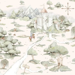 DEKORILLO - TAPETA DZIECIĘCA MAPA MURAL BAŚNIOWA KRAINA