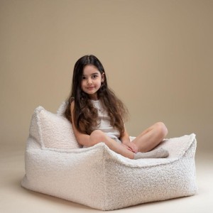 Fotel pufa dla dziecka Beanbag Cream White - Wigiwama
