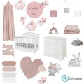 pokój niemowlaka dziewczynki dusty pink