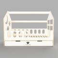białe łóżko domek 160x80