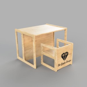 NO LIMITS DESIGN - ZESTAW STOLIK I KRZESEŁKO KUBIK