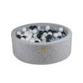 basen z pieczkami szary melanż
