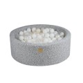basen z pieczkami szary melanż