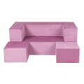 sofa dziecięca różowa 4 elementy