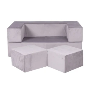 Sofa modułowa Cube 4 elementy szara - Meow Baby
