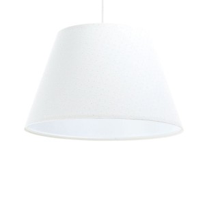 BPS KONCEPT - LAMPA WISZĄCA STOŻEK JAŚMIN BEBE PIKOWANA BIAŁA