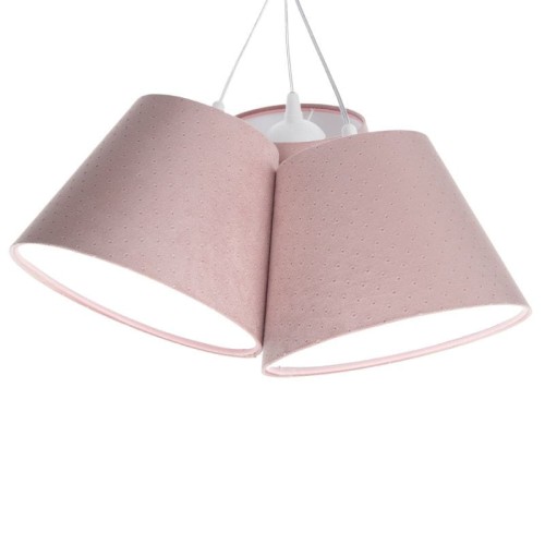 lampy dzwoneczki welur róż