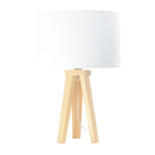 biała lampka stojąca do pokoju dziecka