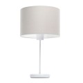 jasnokremowa lampa na stolik