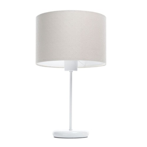jasnokremowa lampa na stolik