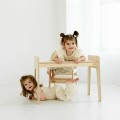Stolik z krzesełkiem Montessori Babywood – naturalna sklejka bukowa