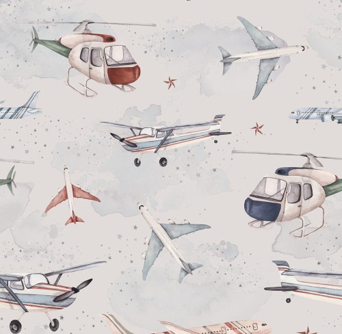 tapeta w samoloty do pokoju chlopca