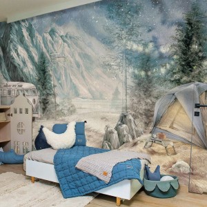 MALUMI - TAPETA DLA DZIECKA MOUNTAIN CAMP NIGHT