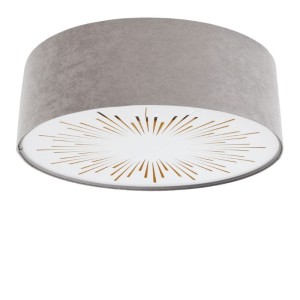 BPS KONCEPT - PLAFON WELUROWY SZARY PROMYK 