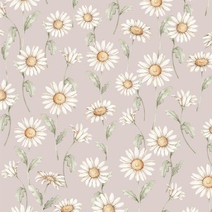 DEKORILLO - TAPETA DLA DZIEWCZYNKI STOKROTKI SUNNY DAISY RÓŻOWA