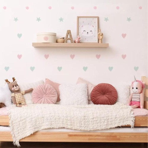 zestaw naklejek pastelowe kształty