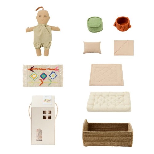 bawełniana lalka z dodatkami