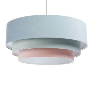 BPS KONCEPT - POTRÓJNA LAMPA WISZĄCA JAŚMIN BEBE BŁĘKIT/ ZIELEŃ/ DELIKATNY RÓŻ