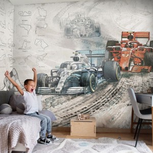 MALUMI - TAPETA DLA CHŁOPCA FORMUŁA 1 BLUE