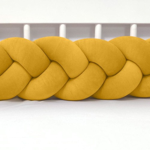 ochraniacz warkocz welur musztarda