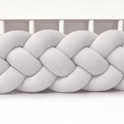 jasny szary ochraniacz welurowy warkocz