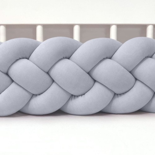 szary warkocz do łóżeczka