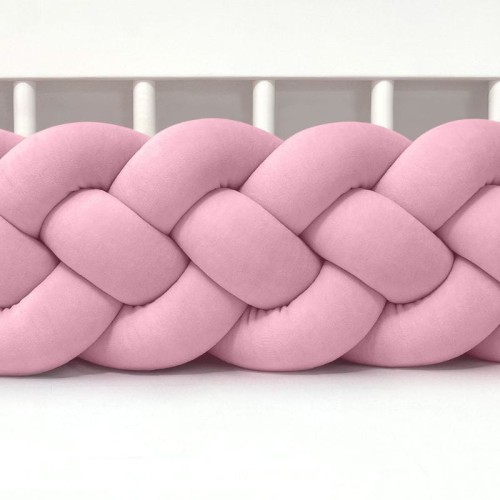 wysoki warkocz welurowy róż