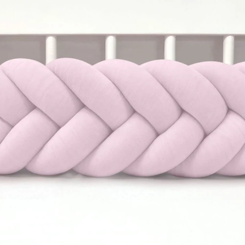 różowy ochraniacz do łóżeczka kłos