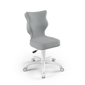 ENTELO - KRZESŁO OBROTOWE DO BIURKA PETIT 4  VELVET SZARY