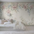 mural kwiaty do pokoju dziewczynki