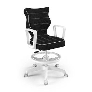 ENTELO - KRZESŁO OBROTOWE DO BIURKA Z PODNÓŻKIEM NORM 5 VISTO CZARNY