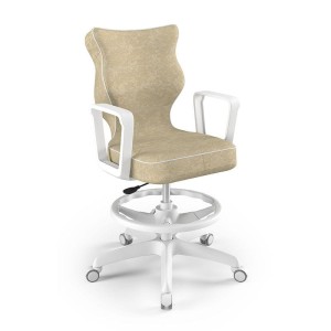 ENTELO - KRZESŁO OBROTOWE DO BIURKA Z PODNÓŻKIEM NORM 5 VISTO BEŻOWY