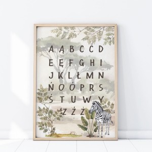 YOKO DESIGN - PLAKAT ALFABET SAFARI P357