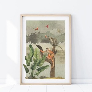 YOKO DESIGN - PLAKAT MAŁPY P352