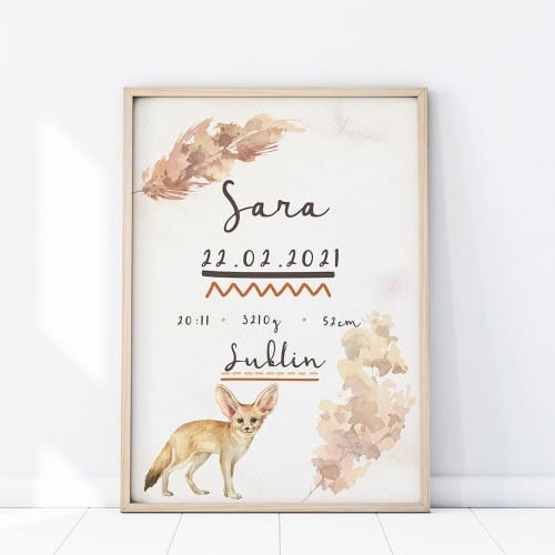 Plakat metryczka fenek