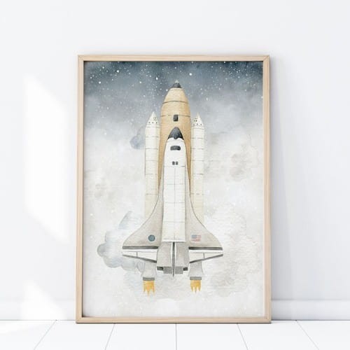 plakat rakieta kosmiczna