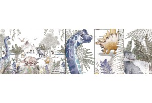 MALUMI DINO BLUE - PRÓBKA TAPETY  